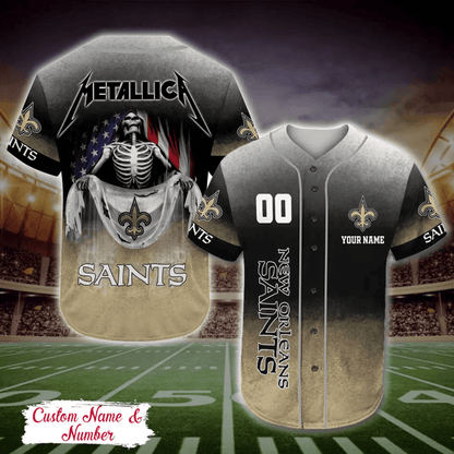 LIMITED EDITION - NEW CUSTOMIZED NFL24 NOS NEW ORLEANS SAINTS BASEBALL JERSEY