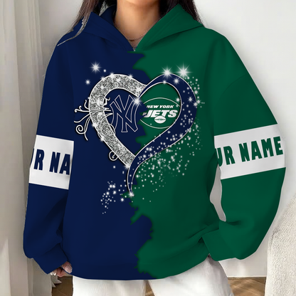 LIMITED EDITION - NEW CUSTOMIZED NFL25 NYJ NEW YORK JETS x MLB01 NYY NEW YORK YANKEES UNISEX T-SHIRT, POLO, HOODIE & JACKETS