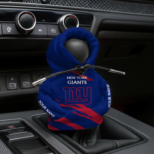 LIMITED EDITION - NEW CUSTOMIZED NFL32 NYG  NEW YORK GIANTS CAR HOODIE SHIFT KNOB COVER