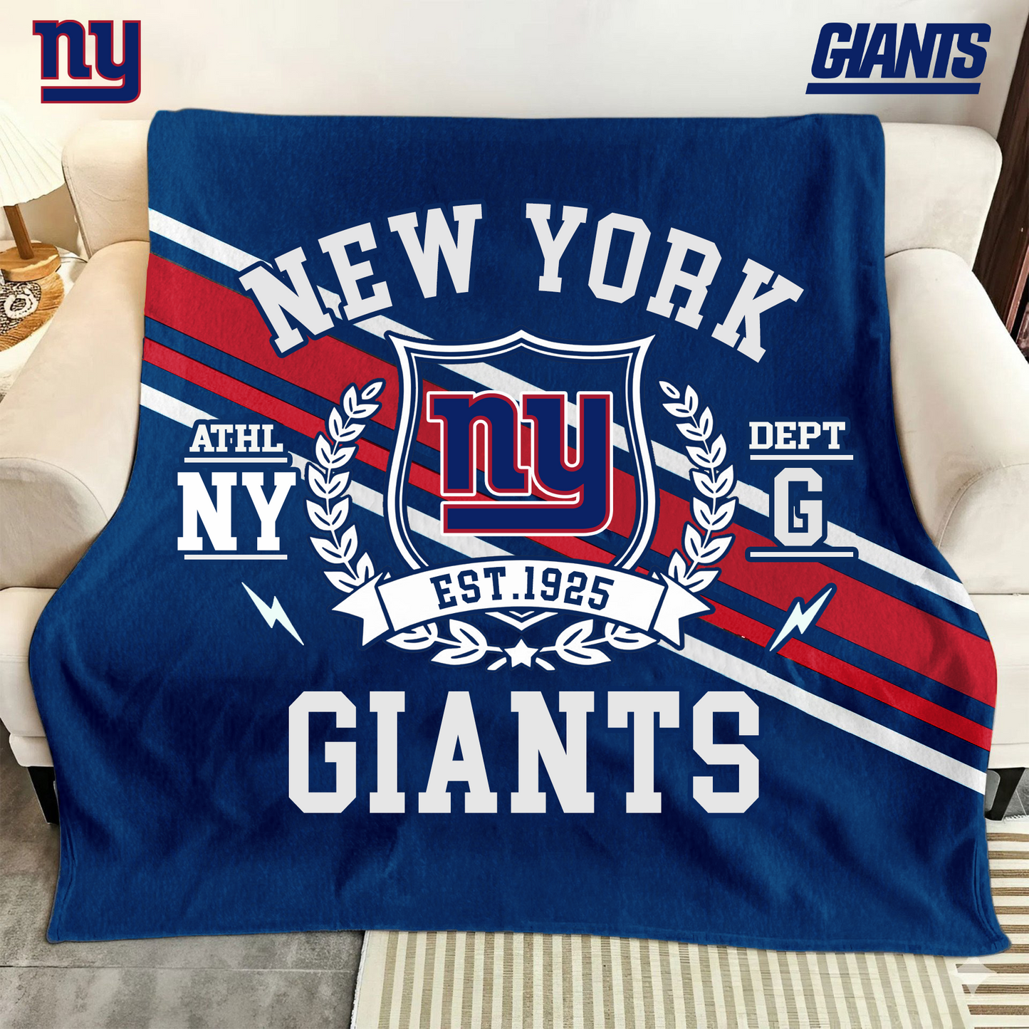 LIMITED EDITION - NEW CUSTOMIZED NFL32 NYG NEW YORK GIANTS NORMAL & FLEECE BLANKET