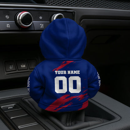 LIMITED EDITION - NEW CUSTOMIZED NFL32 NYG  NEW YORK GIANTS CAR HOODIE SHIFT KNOB COVER