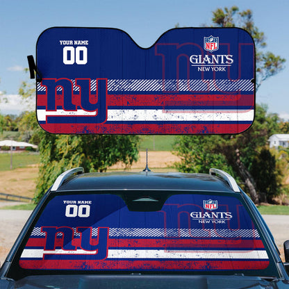 LIMITED EDITION - NEW CUSTOMIZED NFL32 NYG NEW YORK GIANTS AUTO WINDSHIELD SHADE