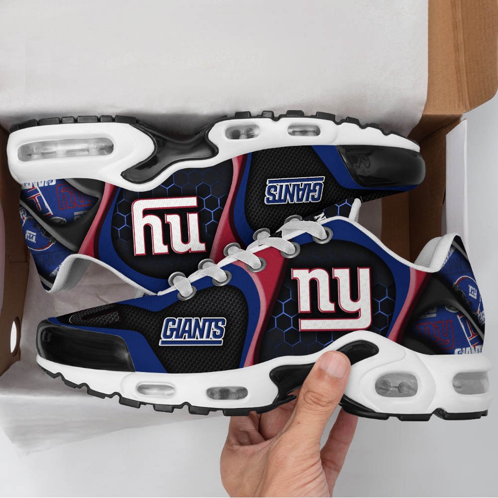 LIMITED EDITION - NEW CUSTOMIZED NFL32 NYG NEW YORK GIANTS UNISEX AIR MAX PLUS SNEAKERS