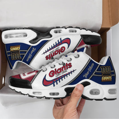 LIMITED EDITION - NEW CUSTOMIZED NFL32 NYG NEW YORK GIANTS UNISEX AIR MAX PLUS SNEAKERS