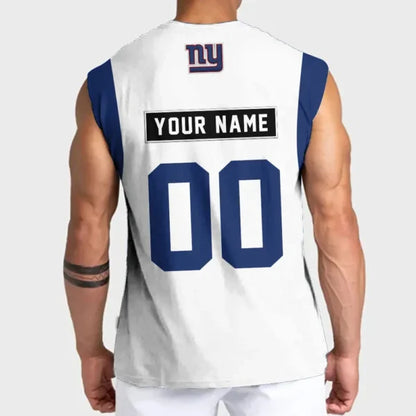 LIMITED EDITION - NEW CUSTOMIZED NFL32 NYG NEW YORK GIANTS TANKTOP & GYM SHIRT