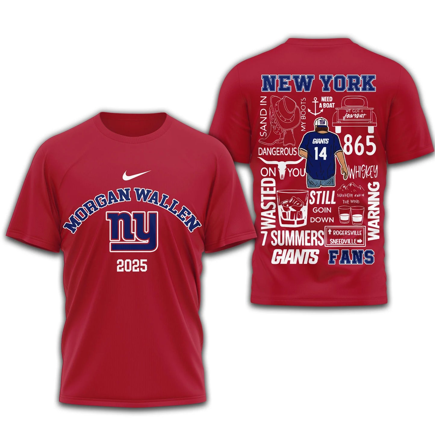 LIMITED EDITION - NEW CUSTOMIZED NFL32 NYG NEW YORK GIANTS T-SHIRT | MULTIPLE COLORS AVAILABLE