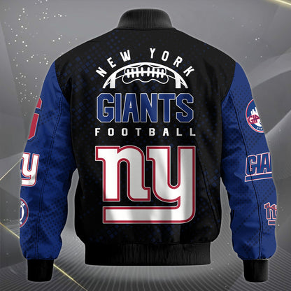 LIMITED EDITION - NEW CUSTOMIZED NFL32 NYG NEW YORK GIANTS SATIN VARSITY JACKET & LONG PANTS