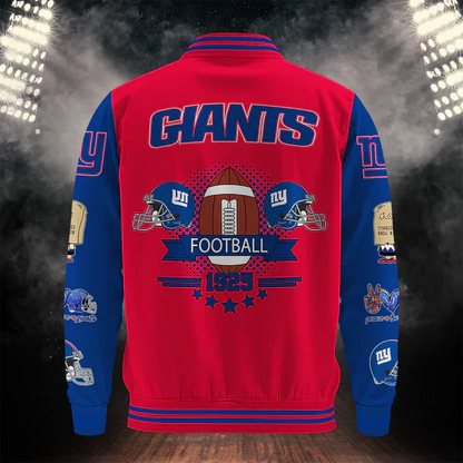 LIMITED EDITION - NEW CUSTOMIZED NFL32 NYG  NEW YORK GIANTS BASEBALL JACKET