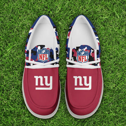 LIMITED EDITION - NEW CUSTOMIZED NFL32 NYG NEW YORK GIANTS LOAFER SHOES