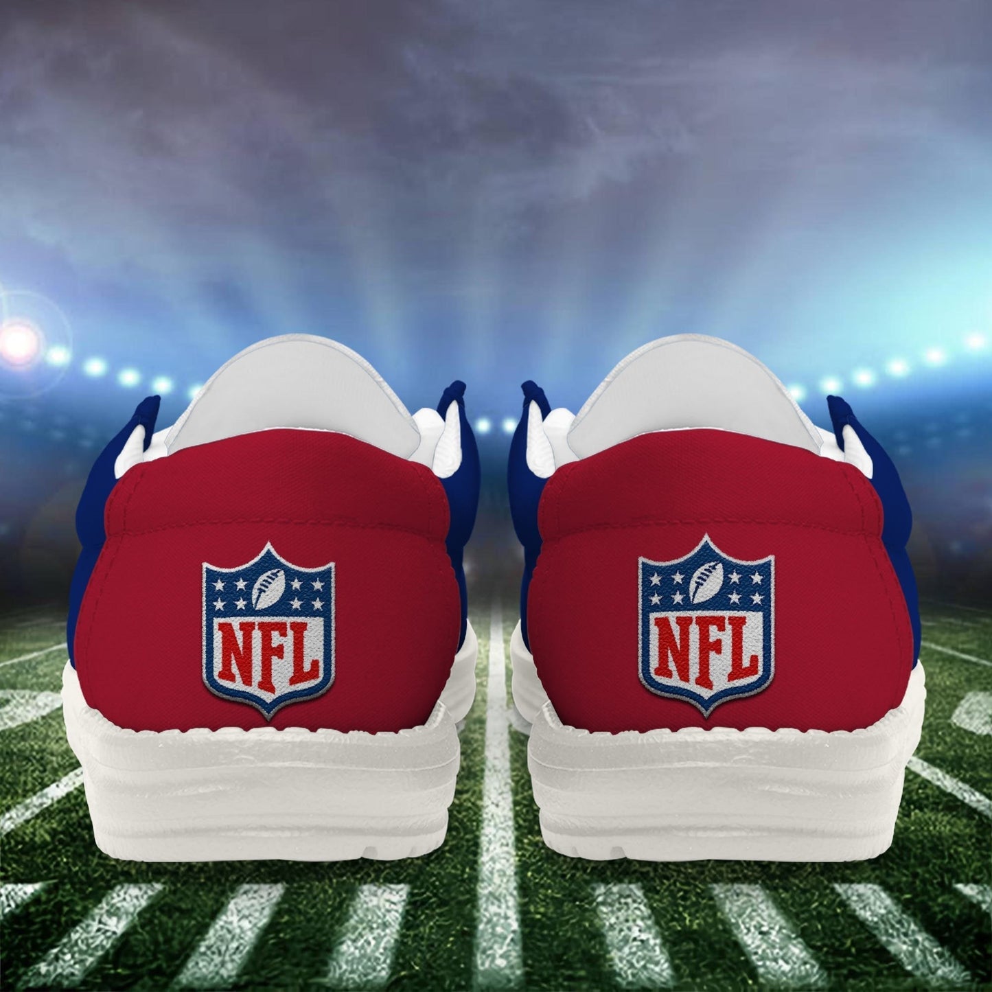 LIMITED EDITION - NEW CUSTOMIZED NFL32 NYG NEW YORK GIANTS LOAFER SHOES