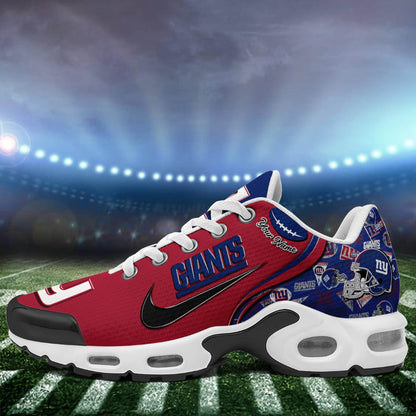 LIMITED EDITION - NEW CUSTOMIZED NFL32 NYG NEW YORK GIANTS UNISEX AIR MAX PLUS SNEAKERS