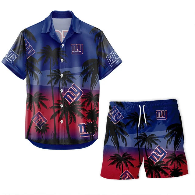 LIMITED EDITION - NEW CUSTOMIZED NFL32 NYG NEW YORK GIANTS UNISEX HAWAIIAN SHIRT & SHORTS SET