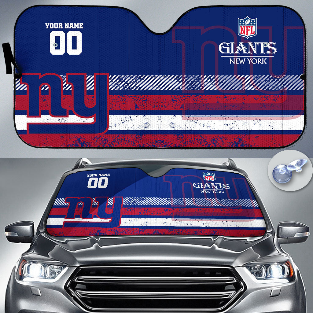 LIMITED EDITION - NEW CUSTOMIZED NFL32 NYG NEW YORK GIANTS AUTO WINDSHIELD SHADE