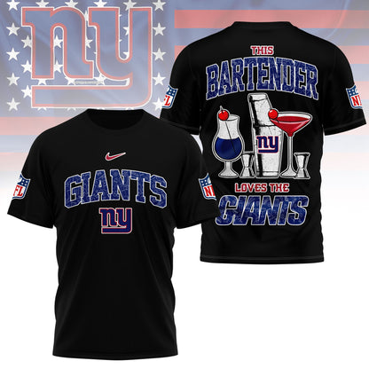 LIMITED EDITION - NEW CUSTOMIZED NFL32 NYG NEW YORK GIANTS BARTENDER FAN 3D SHIRT