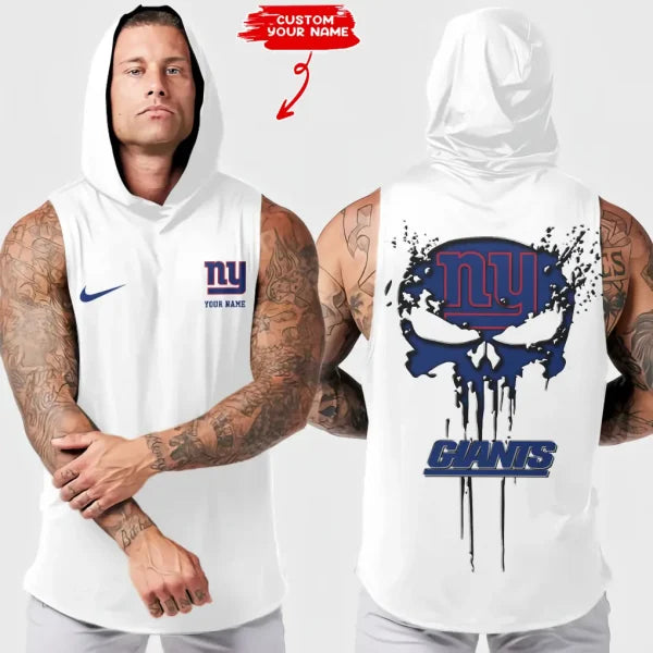 LIMITED EDITION - NEW CUSTOMIZED HOODED NFL32 NYG NEW YORK GIANTS TANK TOP