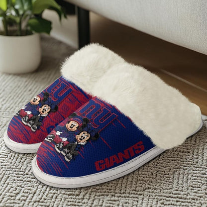 [SPECIAL OFFER] NEW CUSTOMIZED NFL32 NYG NEW YORK GIANTS COTTON SLIPPERS