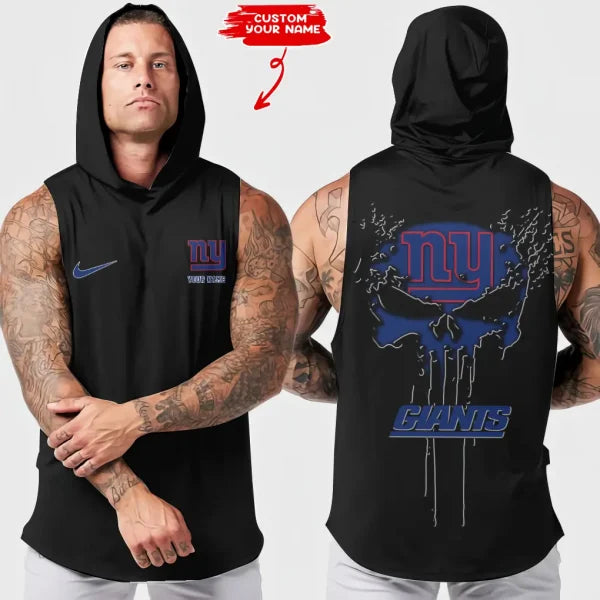 LIMITED EDITION - NEW CUSTOMIZED HOODED NFL32 NYG NEW YORK GIANTS TANK TOP