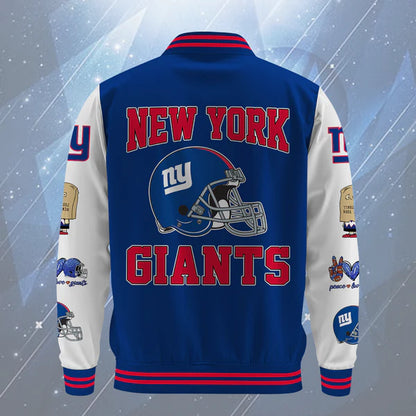 LIMITED EDITION - NEW CUSTOMIZED NFL32 NYG  NEW YORK GIANTS BASEBALL JACKET