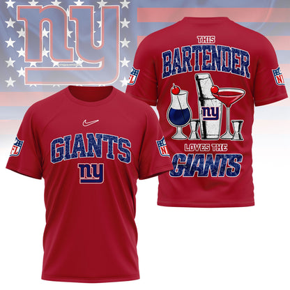 LIMITED EDITION - NEW CUSTOMIZED NFL32 NYG NEW YORK GIANTS BARTENDER FAN 3D SHIRT