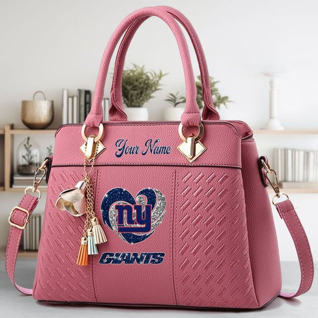 LIMITED EDITION - NEW CUSTOMIZED NFL32 NYG NEW YORK GIANTS ZIP HANDBAG MULTICOLOR