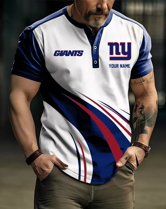 LIMITED EDITION - NEW CUSTOMIZED NFL32 NYG NEW YORK GIANTS POLO SHIRT