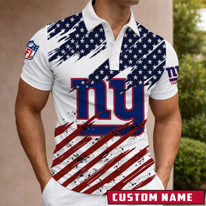 LIMITED EDITION - NEW CUSTOMIZED NFL32 NYG NEW YORK GIANTS POLO SHIRT