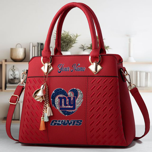 LIMITED EDITION - NEW CUSTOMIZED NFL32 NYG NEW YORK GIANTS ZIP HANDBAG MULTICOLOR
