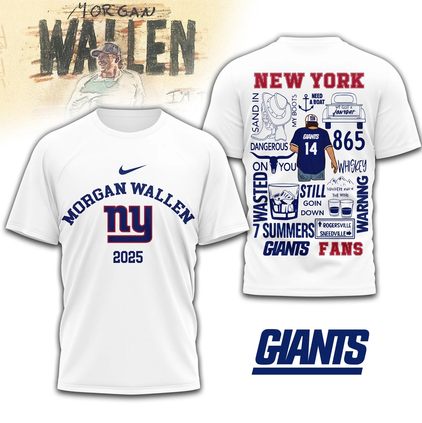 LIMITED EDITION - NEW CUSTOMIZED NFL32 NYG NEW YORK GIANTS T-SHIRT | MULTIPLE COLORS AVAILABLE