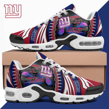 LIMITED EDITION - NEW CUSTOMIZED NFL32 NYG NEW YORK GIANTS UNISEX AIR MAX PLUS SNEAKERS
