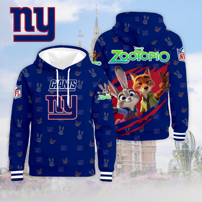 LIMITED EDITION - NEW CUSTOMIZED NFL32 NYG NEW YORK GIANTS & ZOOTOPIA UNISEX T-SHIRT, POLO, HOODIE & JACKETS