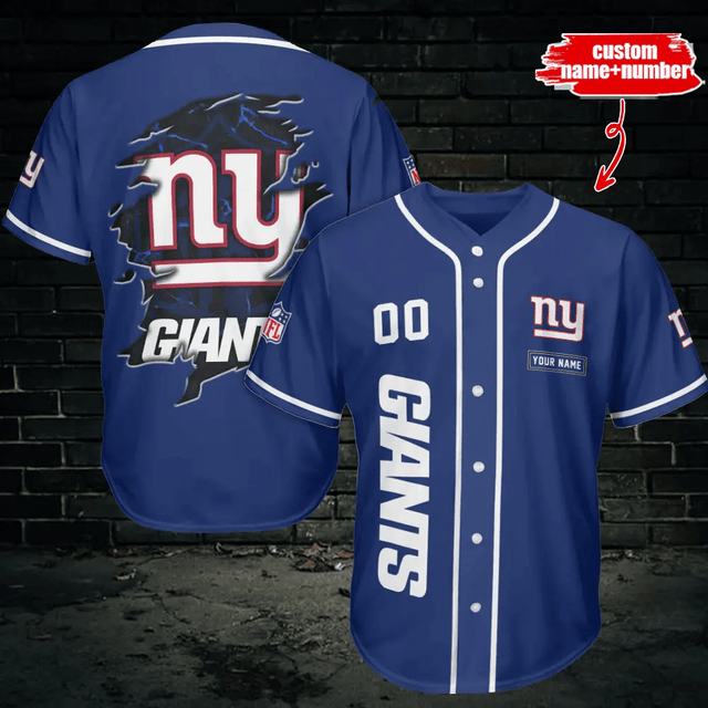 LIMITED EDITION - NEW CUSTOMIZED NFL32 NYG NEW YORK GIANTS BASEBALL JERSEY