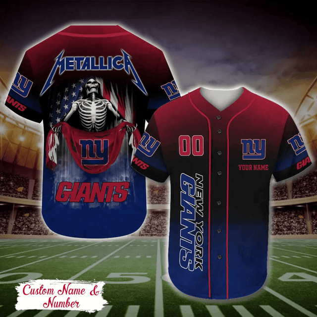 LIMITED EDITION - NEW CUSTOMIZED NFL32 NYG NEW YORK GIANTS BASEBALL JERSEY