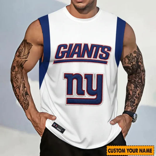 LIMITED EDITION - NEW CUSTOMIZED NFL32 NYG NEW YORK GIANTS TANKTOP & GYM SHIRT