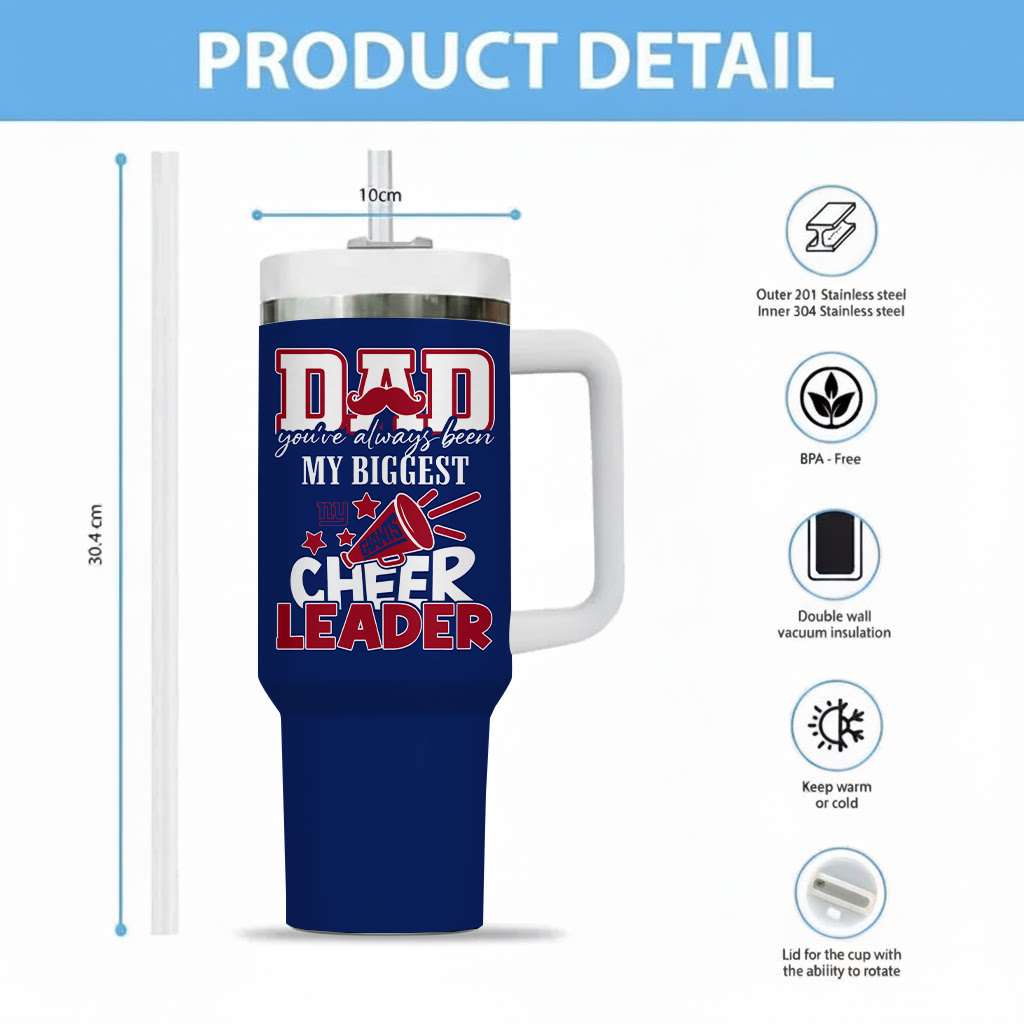 [SPECIAL OFFER] NEW CUSTOMIZED NFL32 NYG NEW YORK GIANTS 40OZ TUMBLER