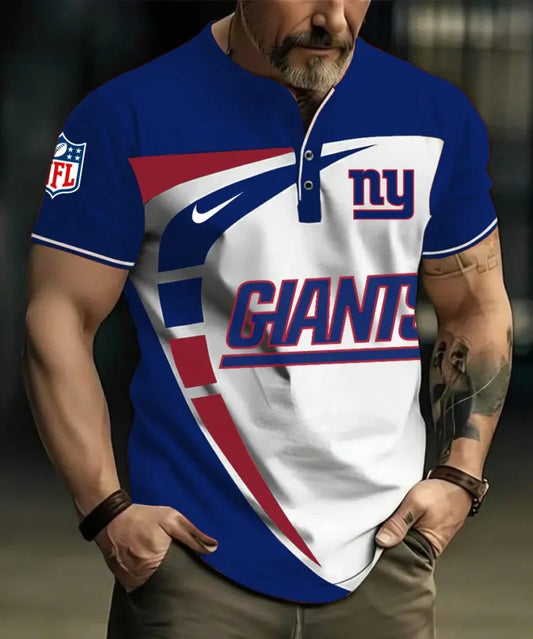 LIMITED EDITION - NEW CUSTOMIZED NFL32 NYG NEW YORK GIANTS POLO SHIRT