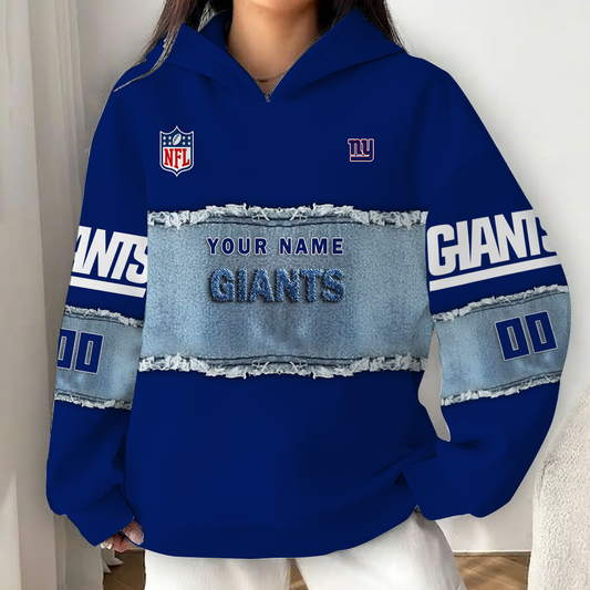 LIMITED EDITION - NEW CUSTOMIZED NFL32 NYG NEW YORK GIANTS UNISEX HOODIE