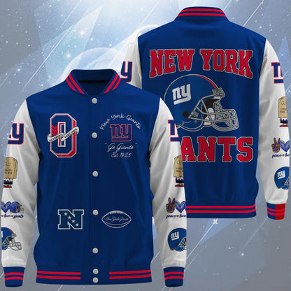 LIMITED EDITION - NEW CUSTOMIZED NFL32 NYG  NEW YORK GIANTS BASEBALL JACKET