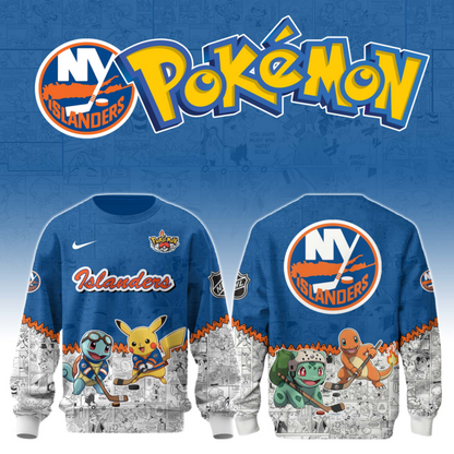 LIMITED EDITION - NEW CUSTOMIZED NHL25 NYI NEW YORK ISLANDERS X POKÉMON T-SHIRT, SWEATSHIRT, HOODIE & ZIP HOODIE