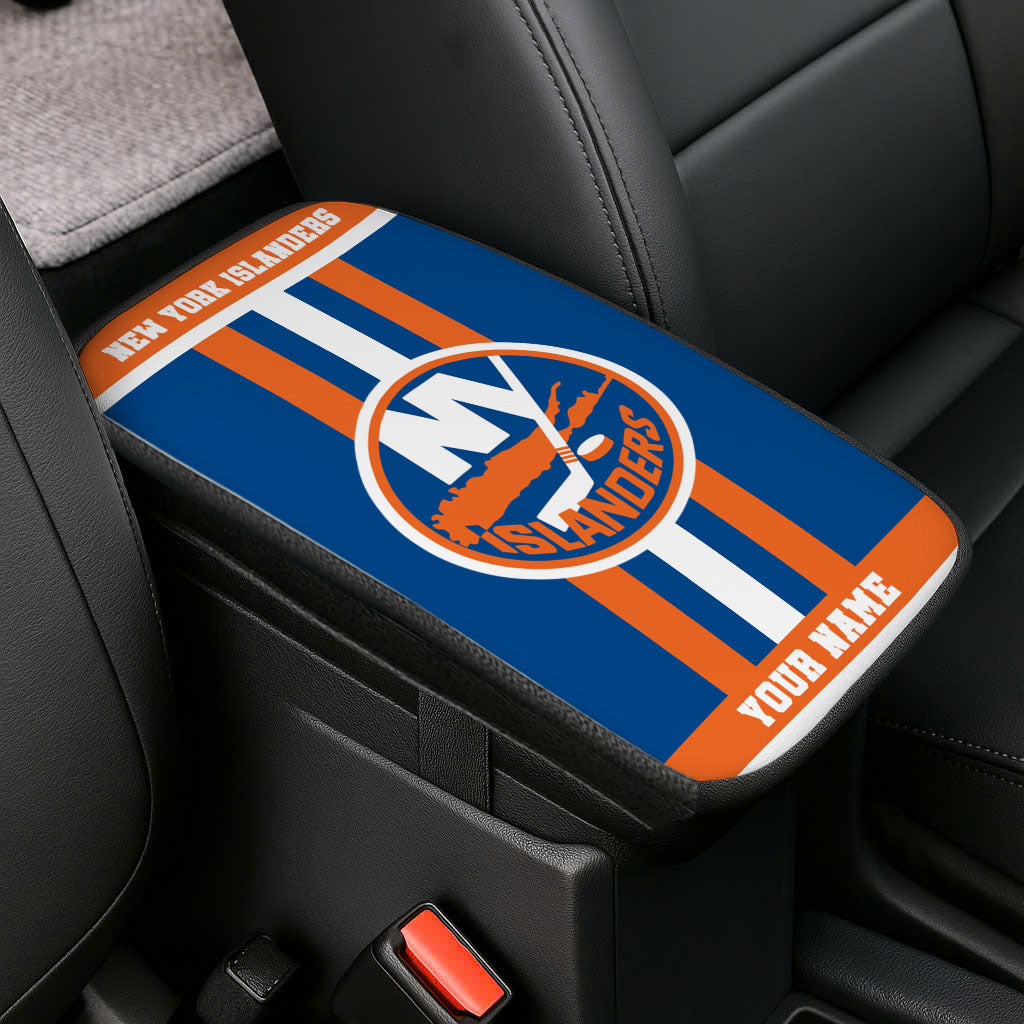 LIMITED EDITION - NEW CUSTOMIZED NHL25 NYI NEW YORK ISLANDERS CAR ARMREST PAD COVER