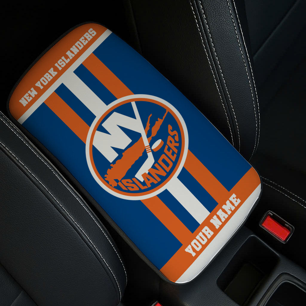 LIMITED EDITION - NEW CUSTOMIZED NHL25 NYI NEW YORK ISLANDERS CAR ARMREST PAD COVER