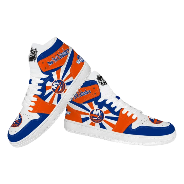 LIMITED EDITION - NEW CUSTOMIZED NHL25 NY ISLANDERS AIR JORDAN SNEAKERS