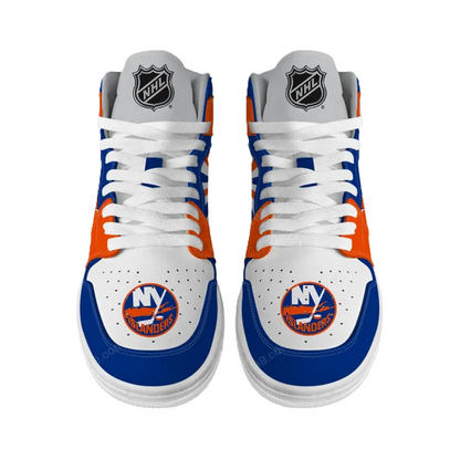 LIMITED EDITION - NEW CUSTOMIZED NHL25 NY ISLANDERS AIR JORDAN SNEAKERS