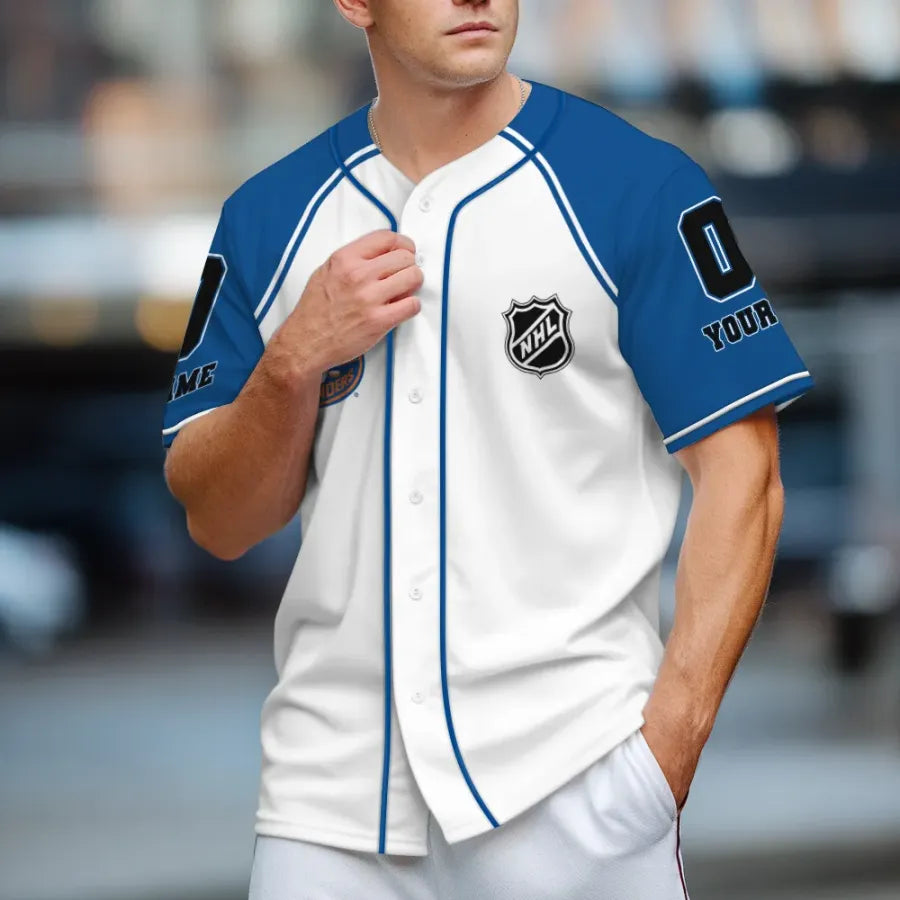LIMITED EDITION - NEW CUSTOMIZED NHL25 NYI NEW YORK ISLANDERS BASEBALL JERSEY