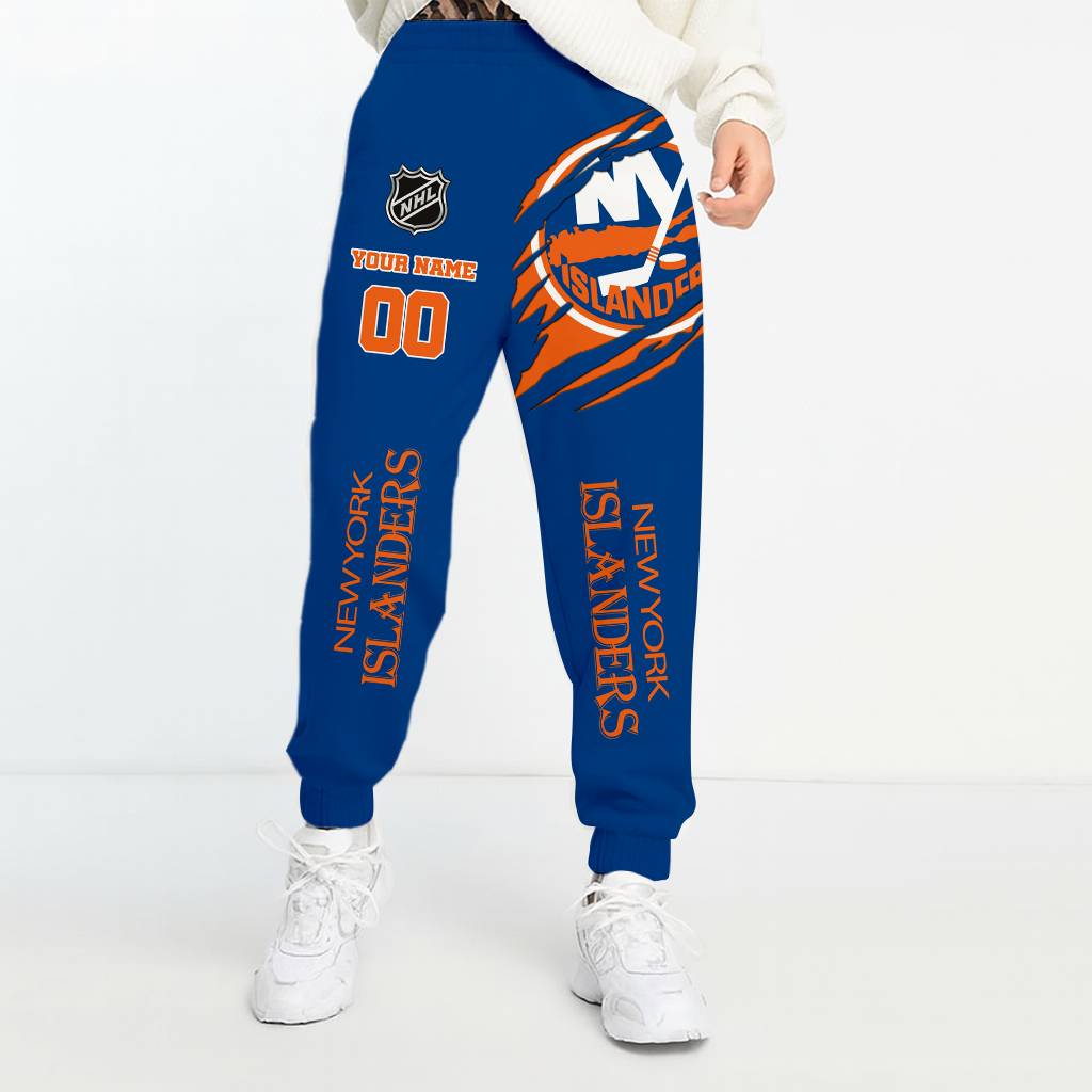 LIMITED EDITION - NEW CUSTOMIZED NHL25 NYI NEW YORK ISLANDERS UNISEX LONG PANTS