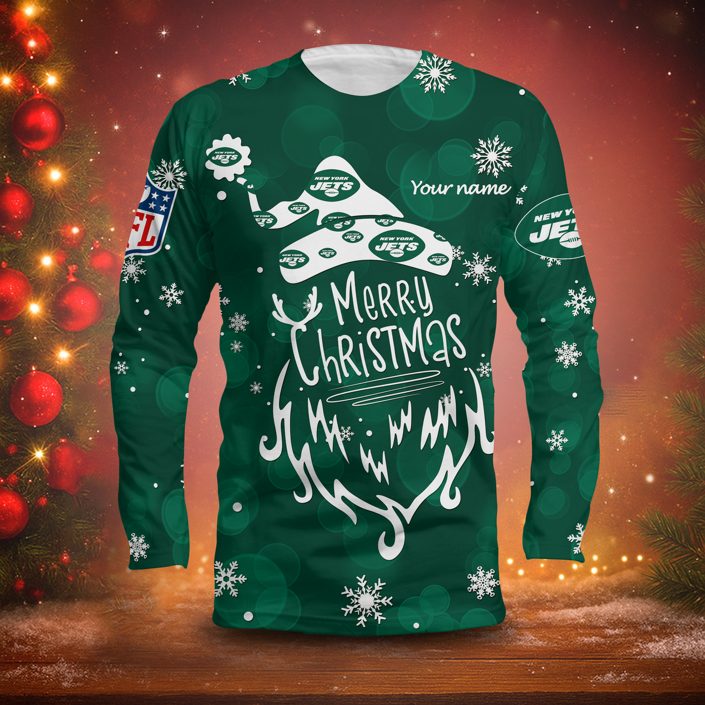 LIMITED EDITION - NEW CUSTOMIZED NFL25 NYJ NEW YORK JETS LONG SLEEVED T-SHIRT