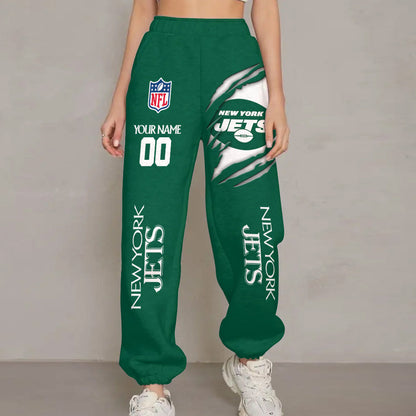 LIMITED EDITION - NEW PREMIUM NFL25 NYJ NEW YORK JETS UNISEX LONG PANTS