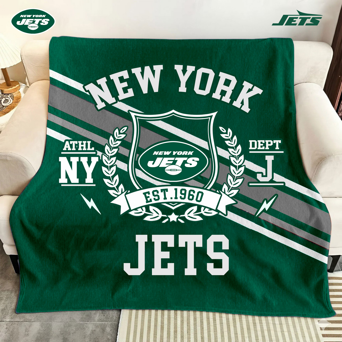 LIMITED EDITION - NEW CUSTOMIZED NFL25 NYJ NEW YORK JETS NORMAL & FLEECE BLANKET