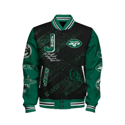 LIMITED EDITION - NEW CUSTOMIZED NFL25 NYJ NEW YORK JETS SATIN VARSITY JACKET & BASEBALL JACKET