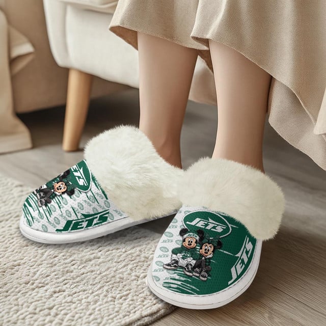 [SPECIAL OFFER] NEW CUSTOMIZED NFL25 NYJ NEW YORK JETS COTTON SLIPPERS