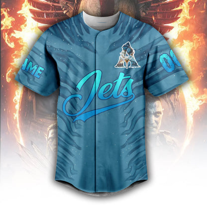 LIMITED EDITION - NEW CUSTOMIZED NFL25 NYJ NEW YORK JETS BASEBALL JERSEY